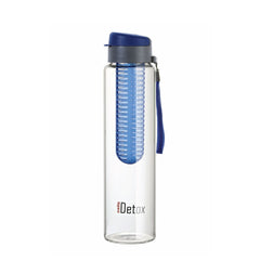 Detox Fruit & Tea Infuser Glass Water Bottle Blue / 750ml / 1 Piece
