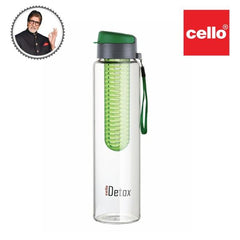 Detox Fruit & Tea Infuser Glass Water Bottle Green / 750ml / 1 Piece