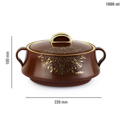 Midas Insulated Casserole Set of 2 Brown / 1000ml