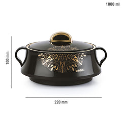 Midas Insulated Casserole Set of 2 Black / 1000ml