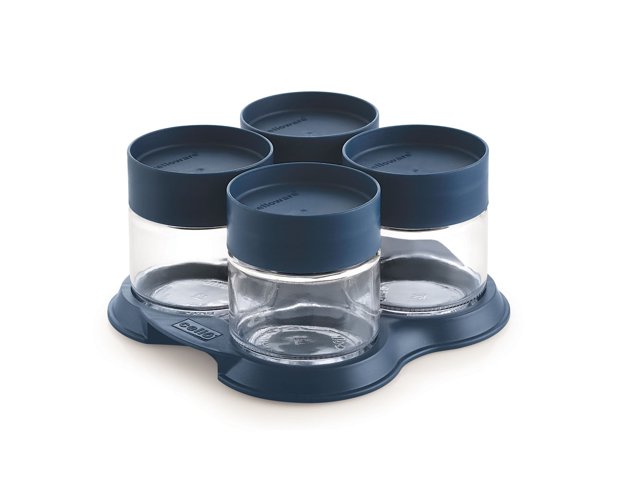 Modustack Glassy Tray Gift Set, 5 Pieces Blue / 5 Pieces