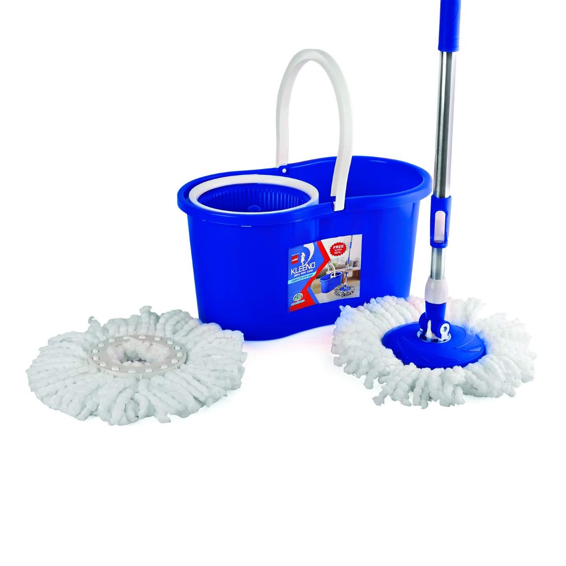 Blue|Kleeno Compacto Spin Mop with Refill