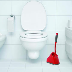 Kleeno Angular Toilet Brush with Storage Red