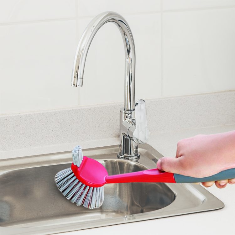 Kleeno Dual Action Sink and Dish Brush Red
