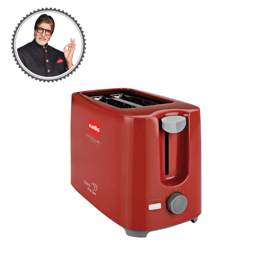 Quick Pop Up 300, 2 Slice Toaster, 700W Red / 700 Watts