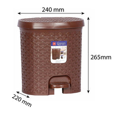 Classic Pedal Dustbin Brown / 6 Litres