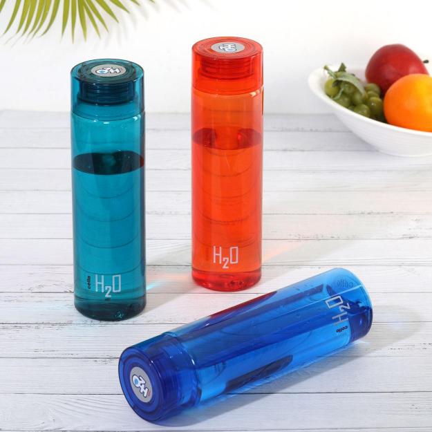 Assorted|H2O Plastic Water Bottle, 1000ml / 1000ml