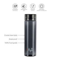 H2O Plastic Water Bottle, 1000ml / 1000ml