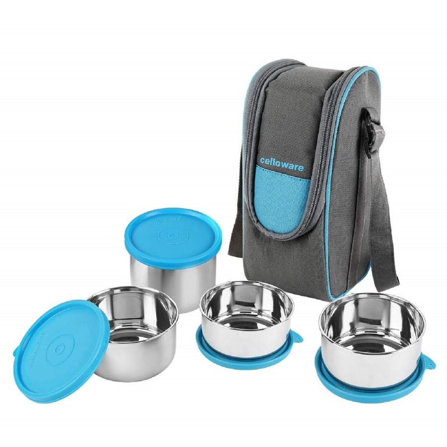 Steelox Steel Lunch Box Combo / 4 Piece