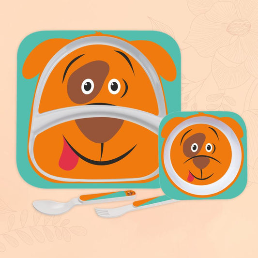 Orange|Kids Dog Meal Set