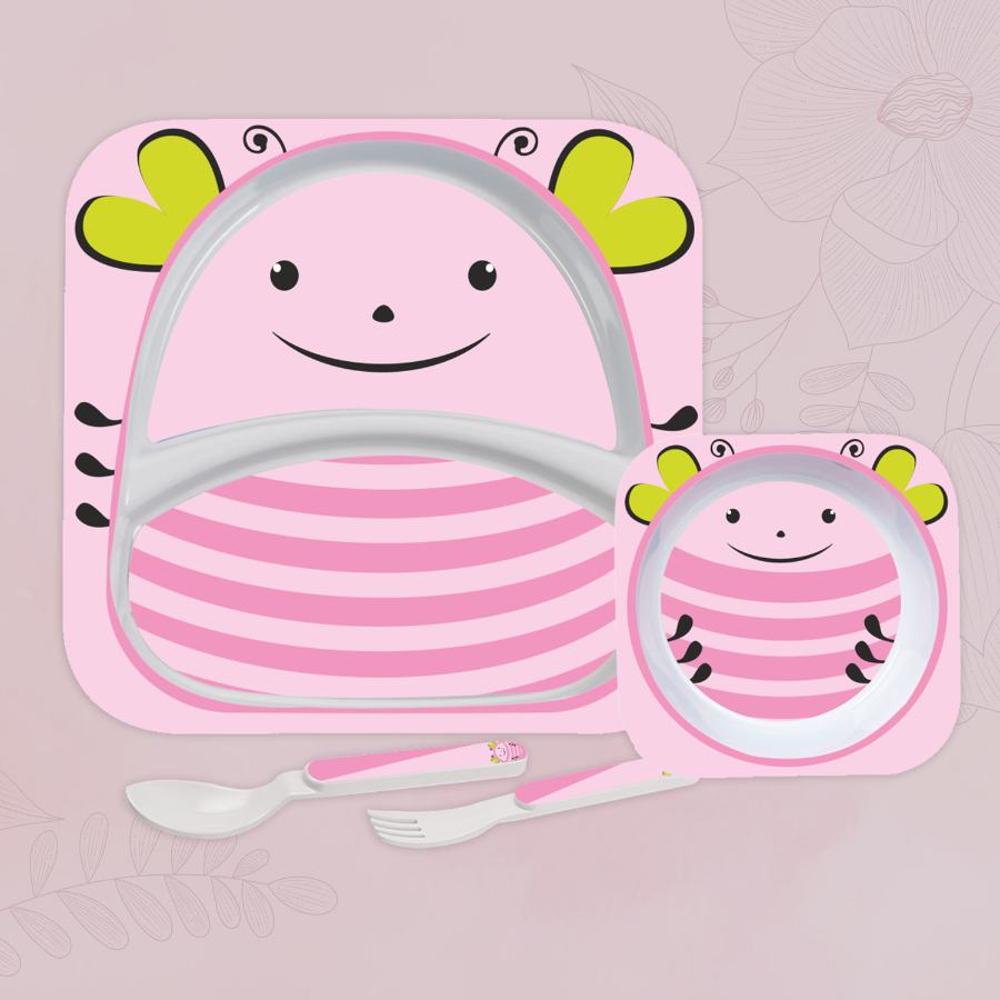 Pink|Kids Lady Bug Meal Set