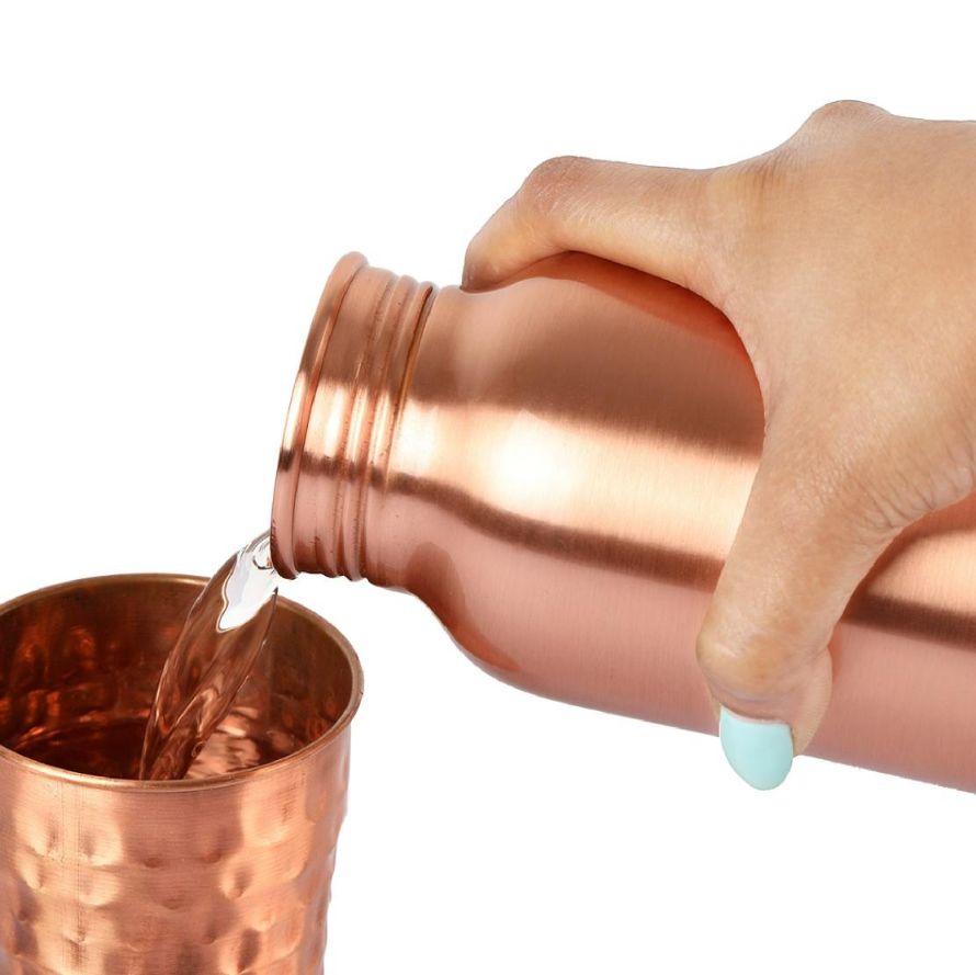 Cop-Pura Neer Copper Water Bottle, 1000ml Copper / 1000ml