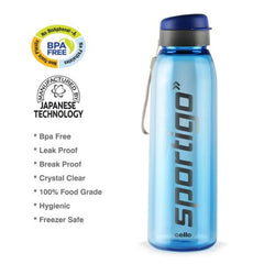 Sportigo Plastic Water Bottle, 1000ml Assorted / 1000ml / 4 Pieces