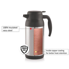 Armour Double Walled Vacuum Insulated Carafe, 1600ml Black / 1600ml / 1 Piece