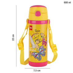 Champ 600 Hot & Cold Stainless Steel Kids Water Bottle, 600ml Yellow / 600ml / Tinker Bell