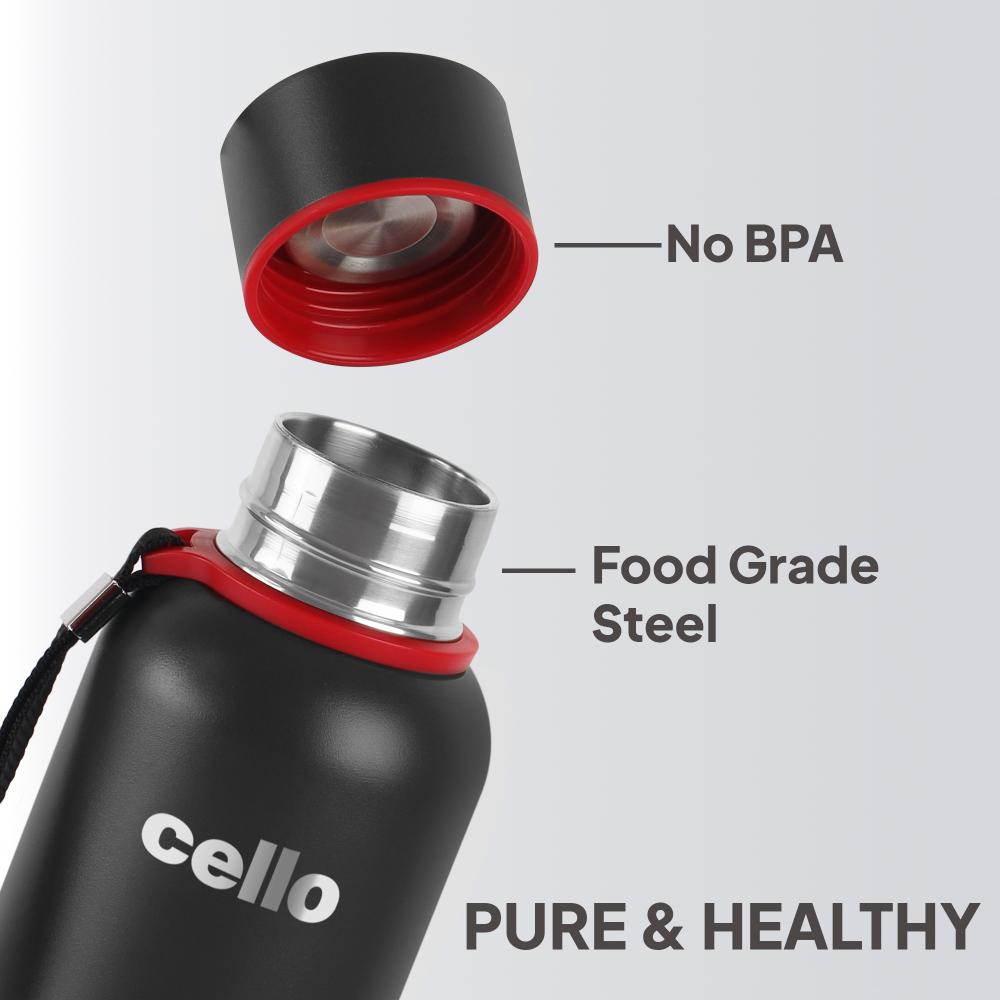 Duro Kent Flask, Vacusteel Water Bottle Black / 550ml