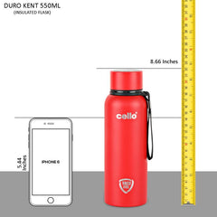 Duro Kent Flask, Vacusteel Water Bottle Bold Red / 550ml