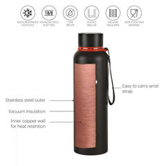 Duro Kent Flask, Vacusteel Water Bottle Black / 750ml