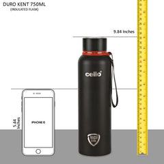 Duro Kent Flask, Vacusteel Water Bottle Black / 750ml