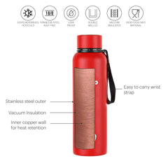 Duro Kent Flask, Vacusteel Water Bottle, 900ml Red / 900ml