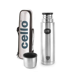 Easy Style Flask, Vacusteel Water Bottle with Thermal Jacket, 1000ml Silver / 1000ml / 1 Piece