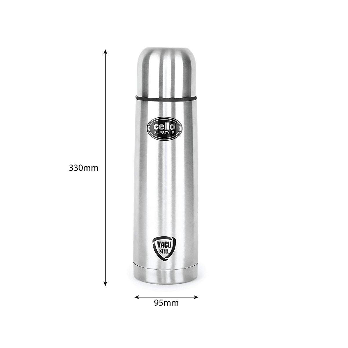 Flipstyle Flask, Vacusteel Water Bottle, 1000ml Silver / 1000ml / Without