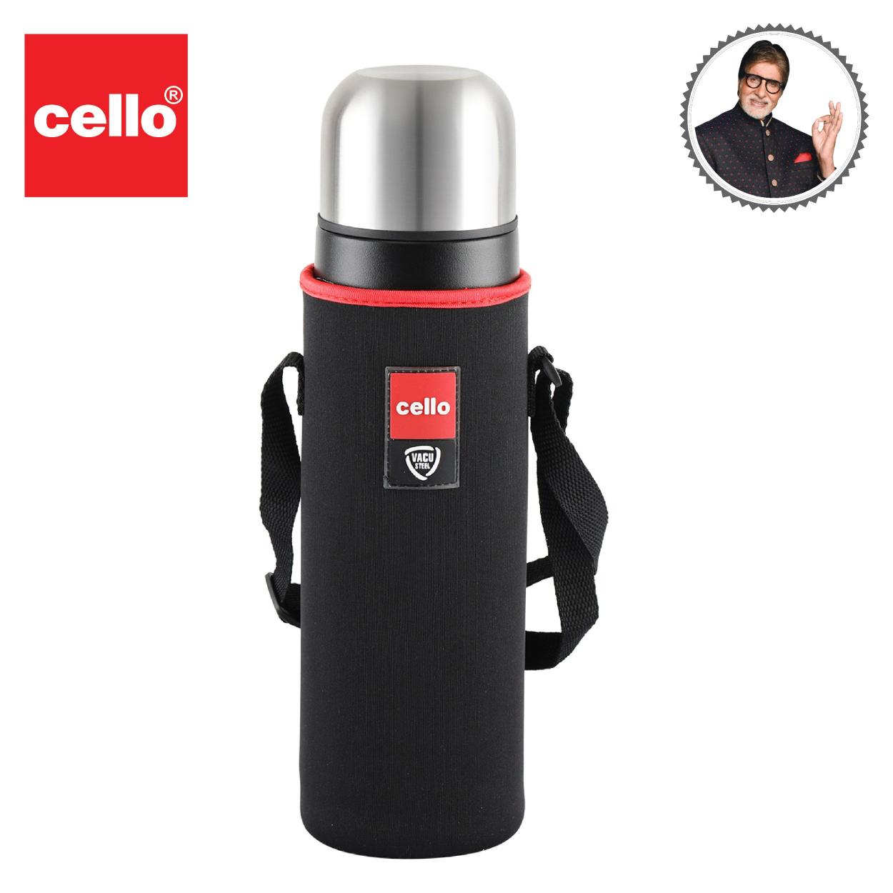 Duro Flip Flask, Vacusteel Water Bottle with Thermal Jacket / 1000ml