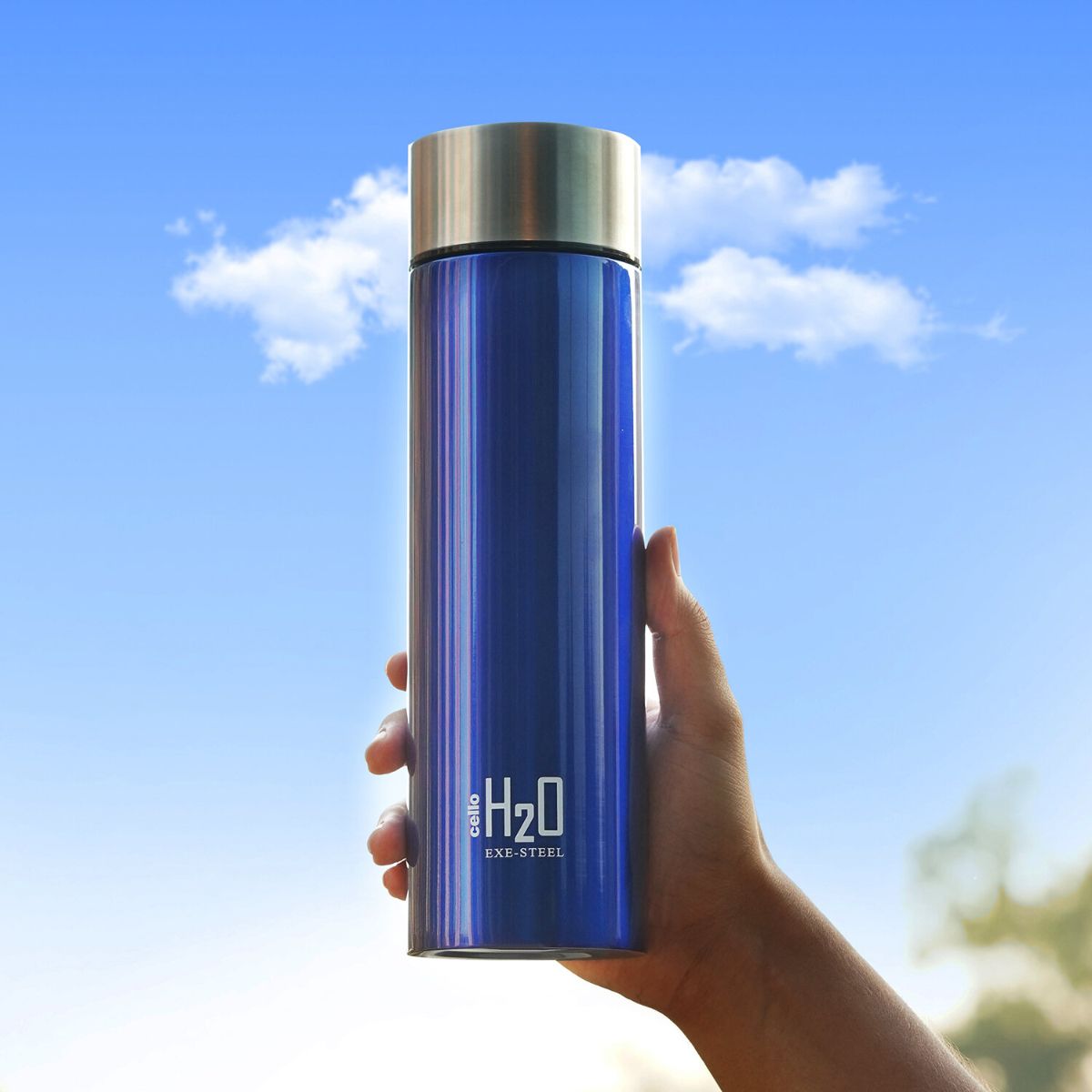 H2O Stainless Steel Water Bottle, 1000ml Blue / 1000ml / 1 Piece