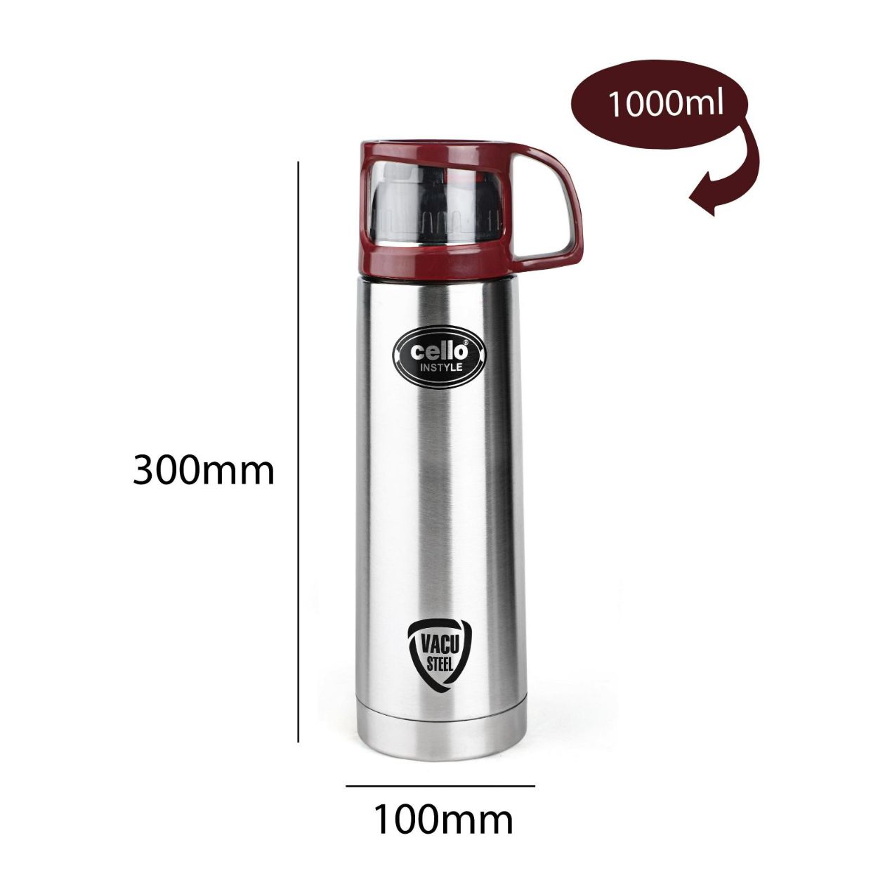 Instyle Flask, Vacusteel Water Bottle, 1000ml / 1000ml