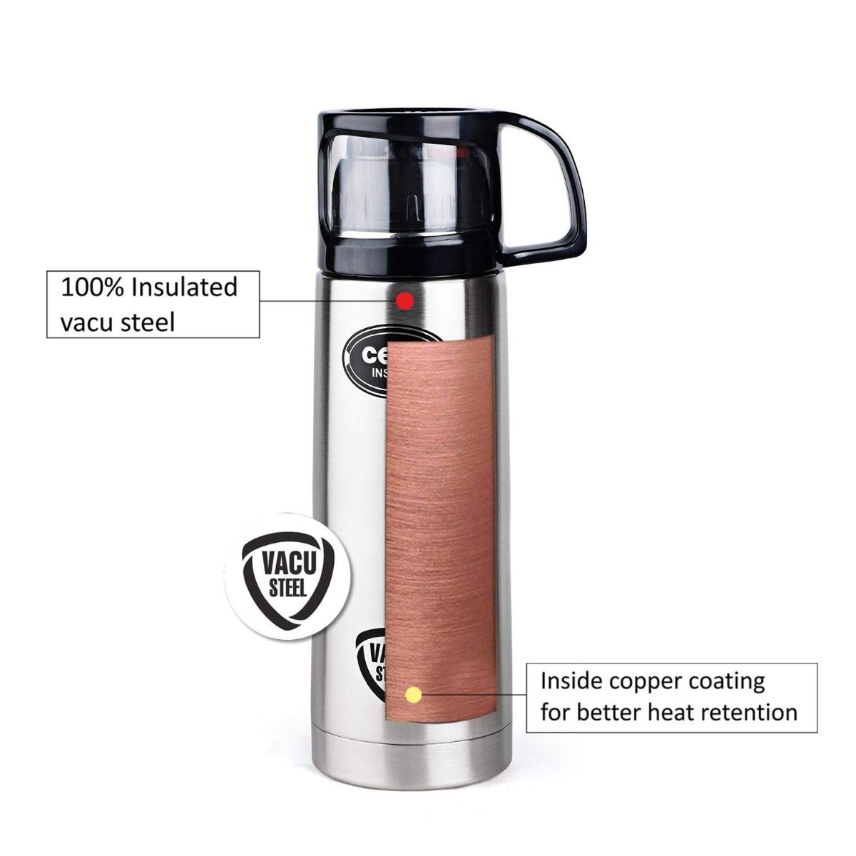 Instyle Flask, Vacusteel Water Bottle, 1000ml / 1000ml