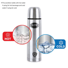 Lifestyle Flask, Vacusteel Water Bottle, 1000ml Silver / 1000ml / Without