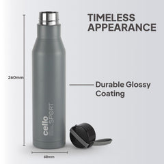 Maestro Flask, Vacusteel Water Bottle Grey / 550ml