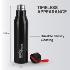 Maestro Flask, Vacusteel Water Bottle Black / 550ml