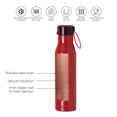 Maestro Flask, Vacusteel Water Bottle, Red / 550ml