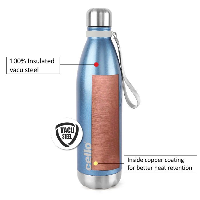 Scout Flask, Vacusteel Water Bottle, 1000ml Blue / 1000ml / 1 Piece
