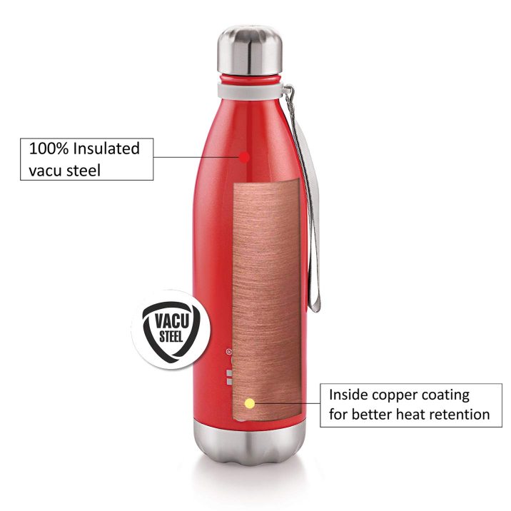 Scout Flask, Vacusteel Water Bottle, 1000ml Red / 1000ml / 1 Piece