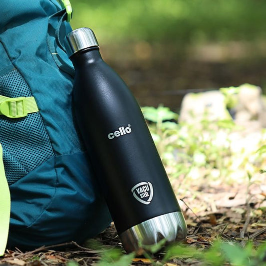 Black|Duro Swift Flask, Vacusteel Water Bottle, 1000ml / 1000ml