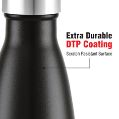 Duro Swift Flask, Vacusteel Water Bottle, 500ml Black / 500ml