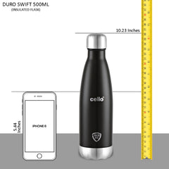 Duro Swift Flask, Vacusteel Water Bottle Black / 500ml