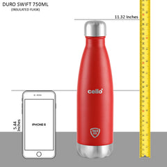Duro Swift Flask, Vacusteel Water Bottle Red / 750ml