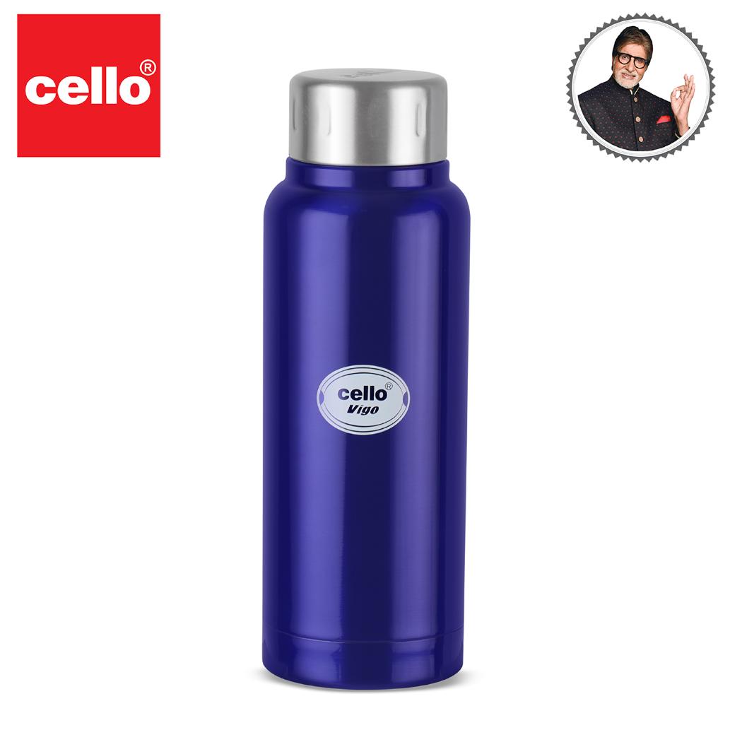 Vigo Flask, Vacusteel Water Bottle, 350ml Blue / 350ml / 1 Piece