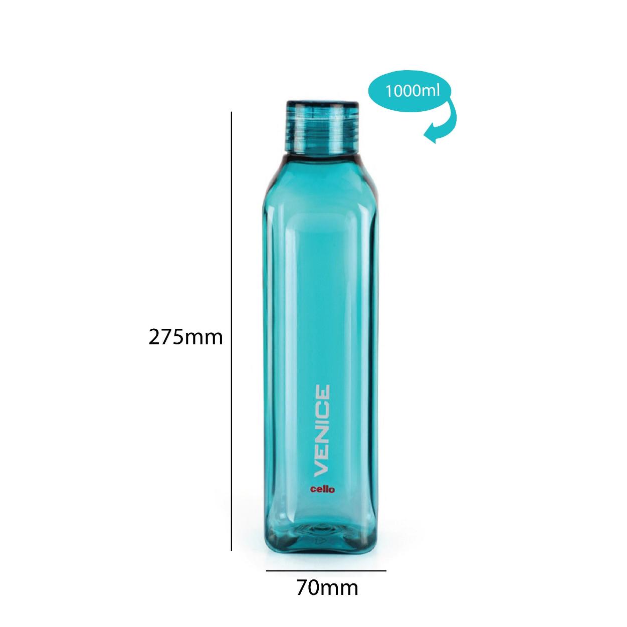Venice Plastic Water Bottle, 1000ml, Set of 5 Assorted / 1000ml / 5 Pieces