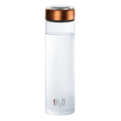 H2O Borosilicate Glass Water Bottle, 600ml Copper / 600ml