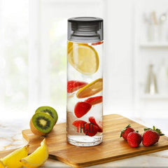 H2O Glass Water Bottle with Plastic Cap, 920ml / 920ml