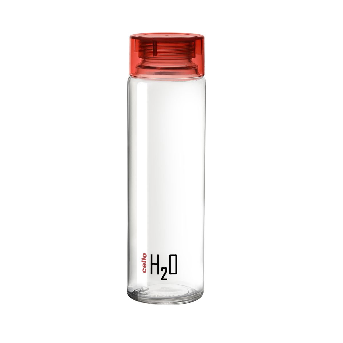H2O Glass Water Bottle with Plastic Cap, 920ml Red / 920ml / 1 Piece