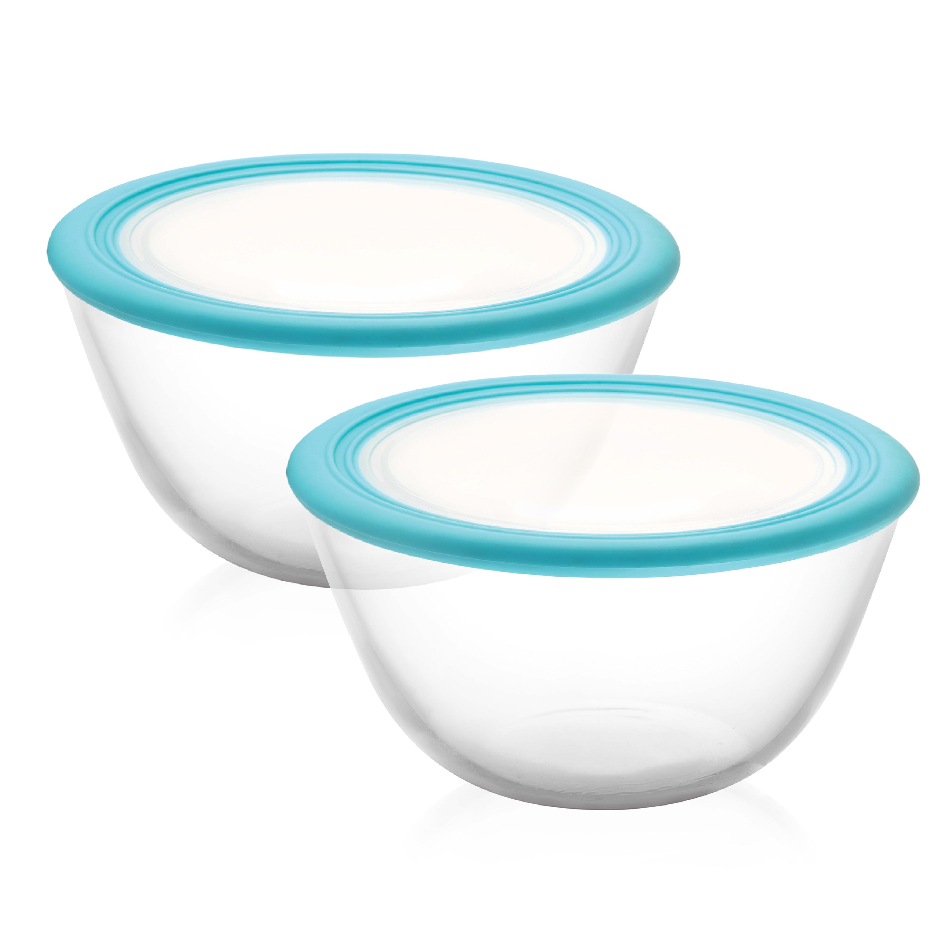 Ornella Glass Mixing Bowl Set, Set of 2 Clear / 500ml / Without Lid