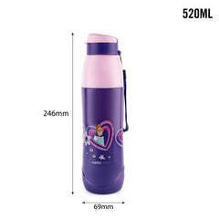 Puro Disney 600 Cold Insulated Kids Water Bottle, 520ml Violet / 520ml / Disney Princess