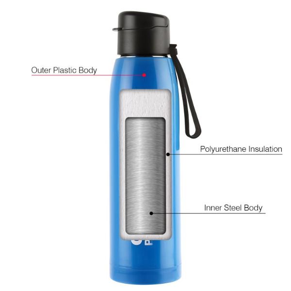 Puro Steel-X Cooper 900 Water Bottle, 740ml Blue / 740ml / 1 Piece