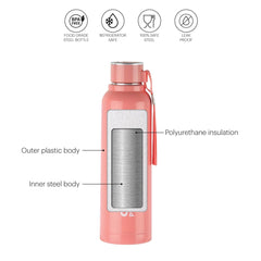 Puro Steel-X Benz 900 Water Bottle, 730ml Peach / 730ml / 1 Piece