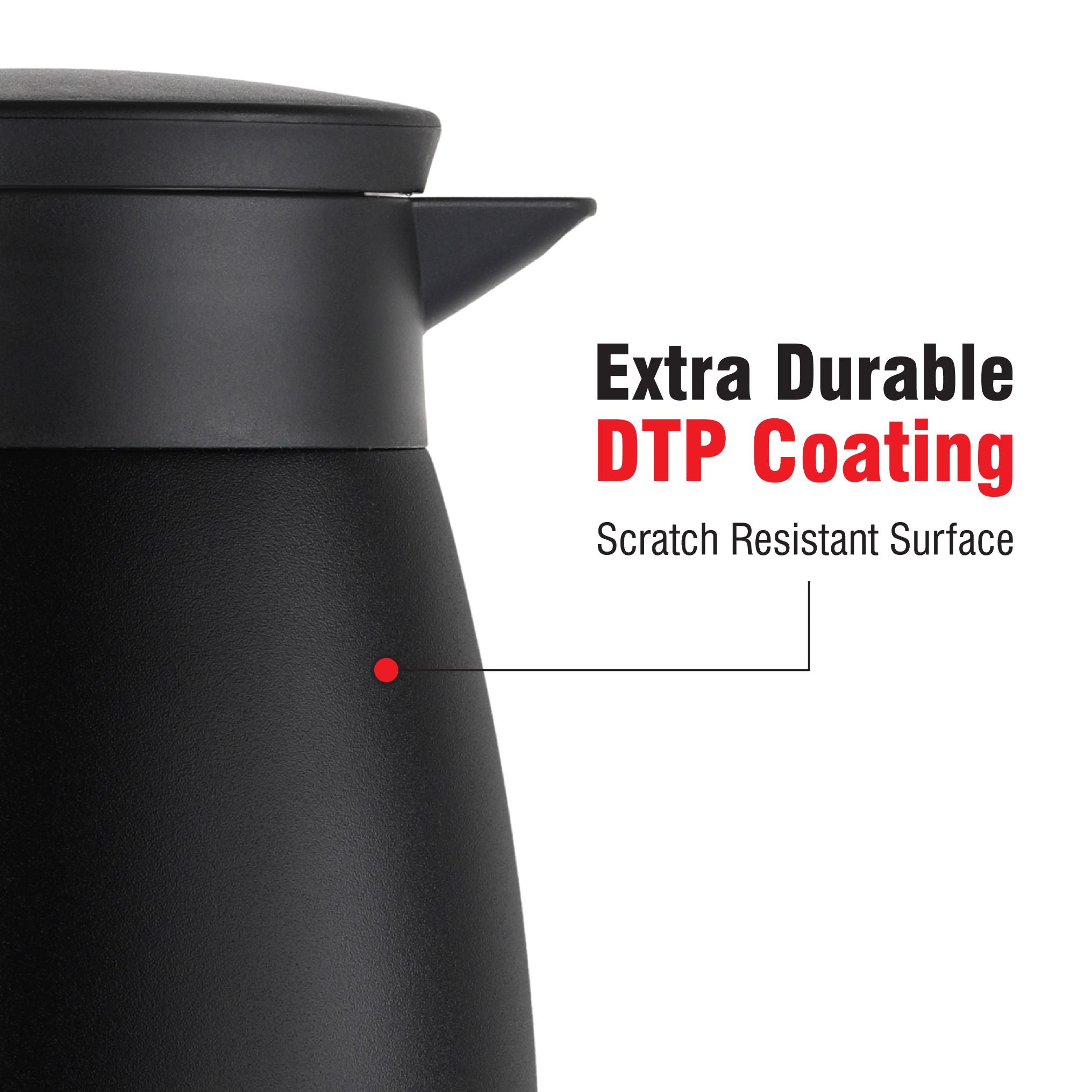 Duro Pot Insulated Steel Teapot, 1100ml Black / 1100ml / 1 Piece
